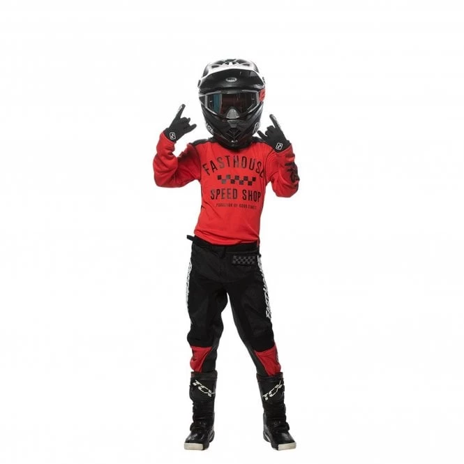 FASTHOUSE Youth Carbon Jersey Black/Red 5 FASTHOUSE Youth Carbon Jersey Black/Red - Image 3
