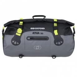 Oxford Aqua T-30 Roll Bag - Black/Grey/Fluo