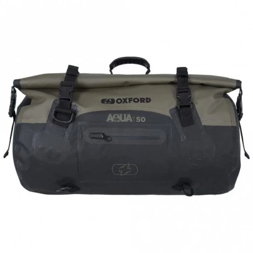 Oxford AQUA T-50 Roll Bag - Khaki/Black -Biker Pro Shop oxford aqua t 50 roll bag khaki black p8115 36811 medium